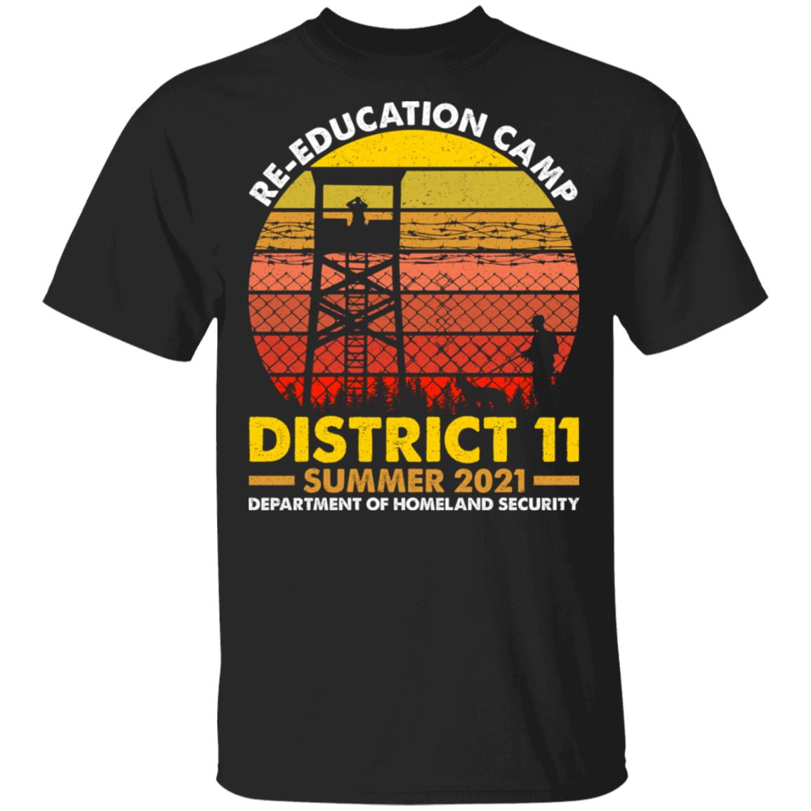 Re-Education Camp District 11 T-Shirt, Black, Unisex T-Shirt