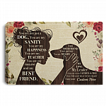 Personalized You Are Not Just a Dog You Are My Sanity Gallery Wrapped Framed Canvas Prints - Unframed Poster, White, 0.75'' Framed Canvas