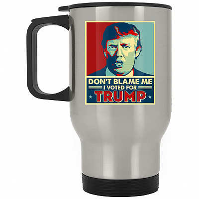 14 oz. Silver Travel Mug