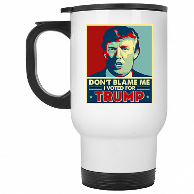 14 oz. White Travel Mug