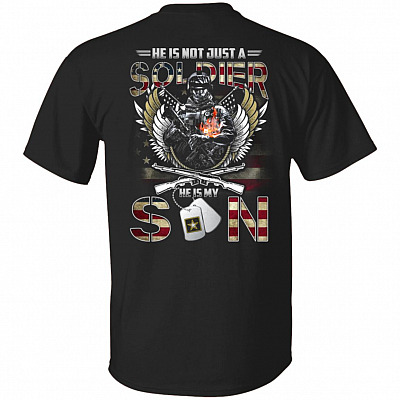 He Is Not Just A Soldier, Black, Unisex T-Shirt