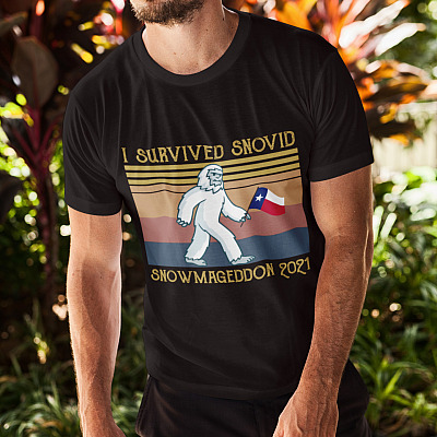 Alternative view of I Survived Snovid Snowmageddon 2021 T-Shirt