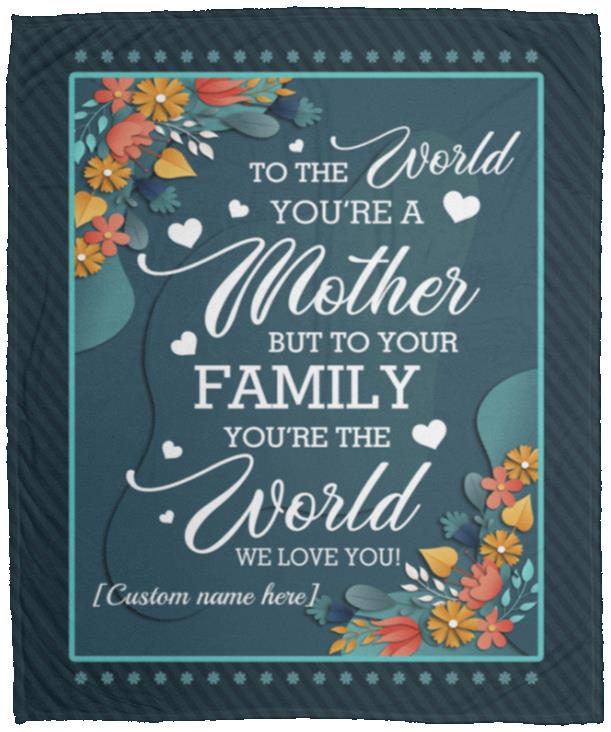 Personalized Mom You're, White, Cozy Plush Fleece Blanket - 50x60 Personalized Mom You're, White, Cozy Plush Fleece Blanket - 50x60