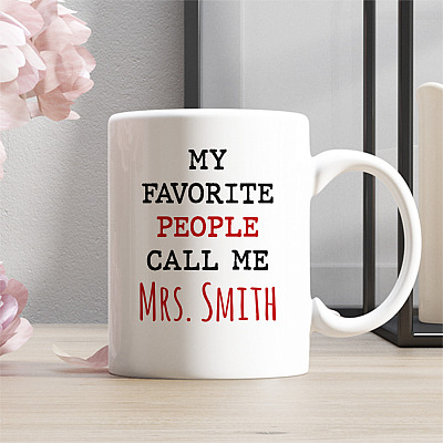 Alternative view of Personalized My Favorite People Call Me Coffee Mug - Beer Stein - Water Bottle - Color Changing Mug
