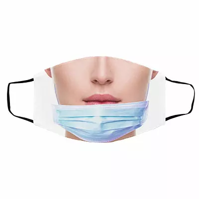 Bandit Prank Woman, White, Cloth Face Cover – Medium/Large