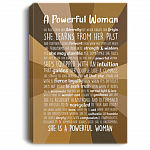 "A Powerful Woman Feminist Gallery Wrapped Framed Canvas Prints - Unframed Poster - Home Decor Wall Art ", White, 0.75'' Framed Canvas