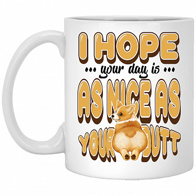 butt mug, White, 11 oz. White Mug