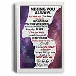 Missing You Always You Never Said I'm Leaving Gallery Wrapped Framed Canvas Prints - Unframed Poster, White, 0.75'' Framed Canvas