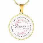 Waymaker Light In The Darkness Miracle Worker Promise Keeper Circle Pendant Necklace - Circle Luxury Necklace (Gold Plated) Waymaker Light In The Darkness Miracle Worker Promise Keeper Circle Pendant Necklace - Circle Luxury Necklace (Gold Plated)