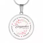 Waymaker Light In The Darkness Miracle Worker Promise Keeper Circle Pendant Necklace - Circle Luxury Necklace (Silver) Waymaker Light In The Darkness Miracle Worker Promise Keeper Circle Pendant Necklace - Circle Luxury Necklace (Silver)