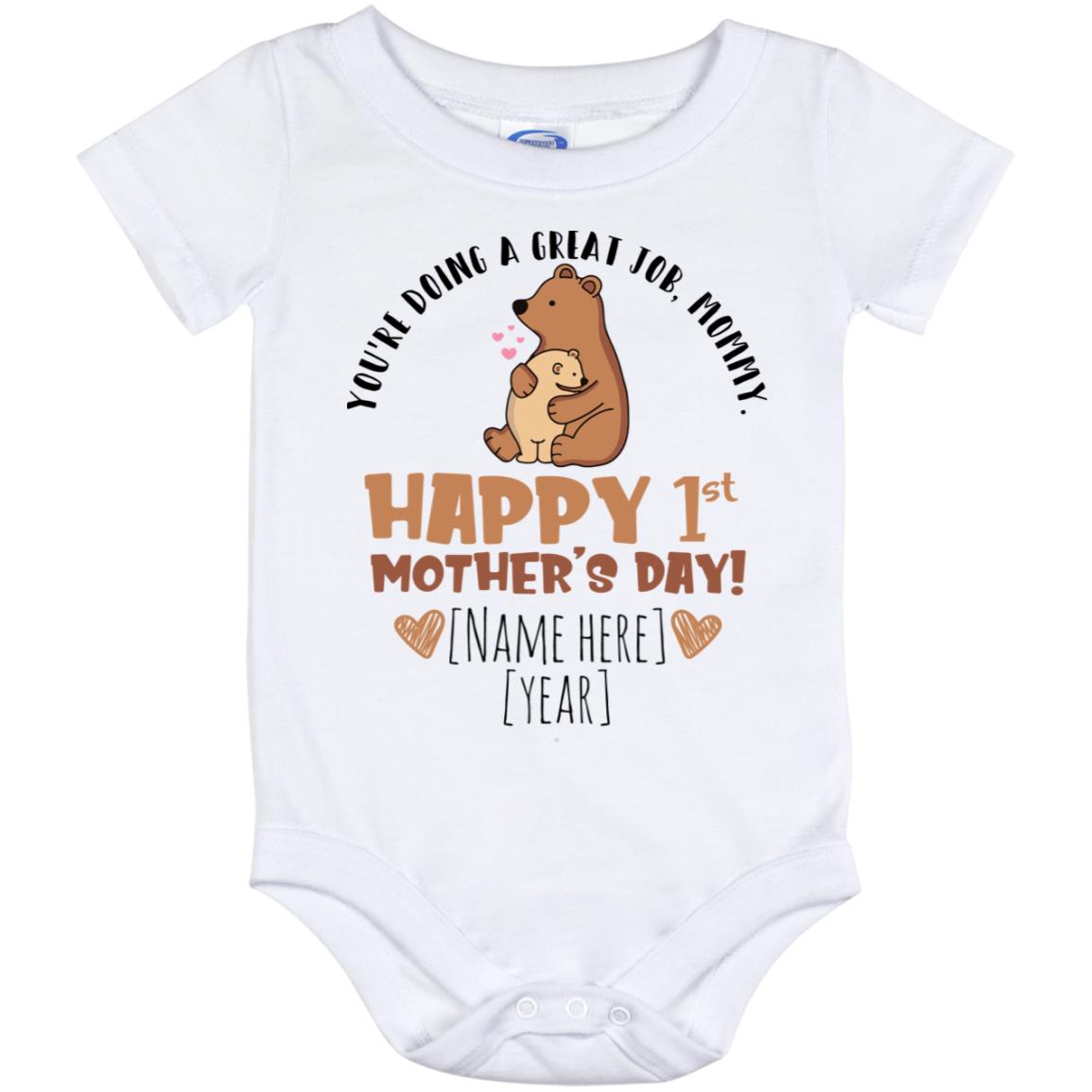 Personalized Bears Baby Onesie, White, Baby Onesie - 12 Month