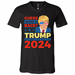 Trump 2024 I'll Be Back shirt, Black, V-Neck T-Shirt