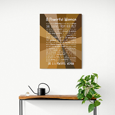 Alternative view of A Powerful Woman Feminist Gallery Wrapped Framed Canvas Prints - Unframed Poster - Home Decor Wall Art
