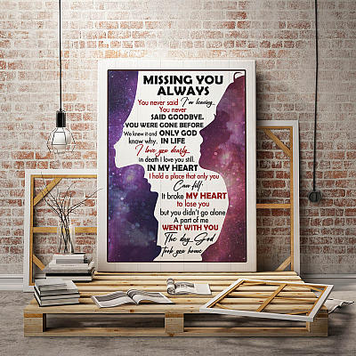Alternative view of Missing You Always You Never Said I'm Leaving Gallery Wrapped Canvas Prints - Unframed Poster