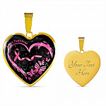 Im a Survivor Breast Cancer Awareness Gifts for Cancer Survivors Heart Pendant Necklace - Heart Luxury Necklace (Gold Plated)