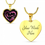 Im a Survivor Breast Cancer Awareness Gifts for Cancer Survivors Heart Pendant Necklace - Heart Luxury Necklace (Gold Plated)