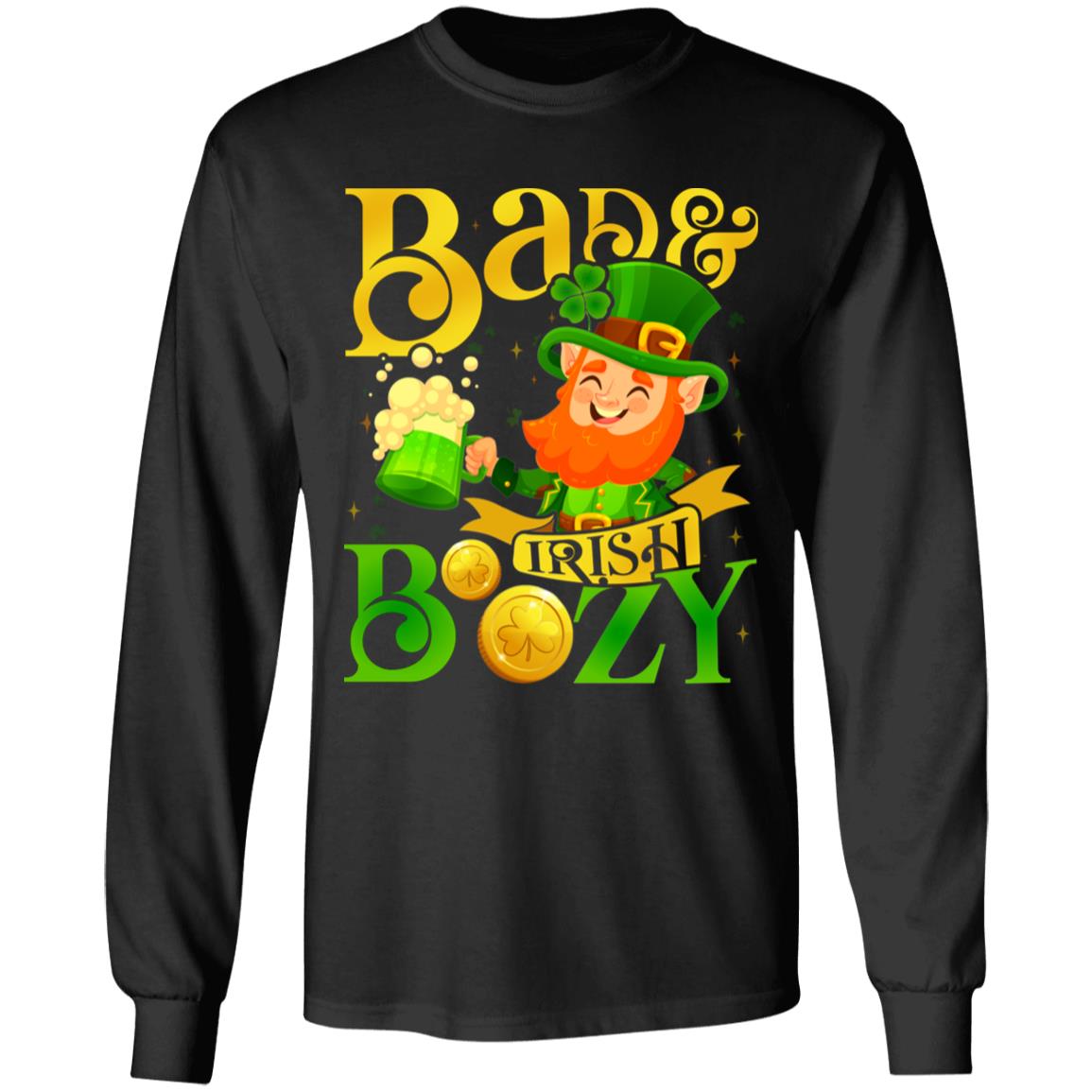 Bad and Boozy Hoodie, Black, Long Sleeve