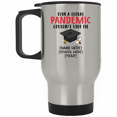 14 oz. Silver Travel Mug