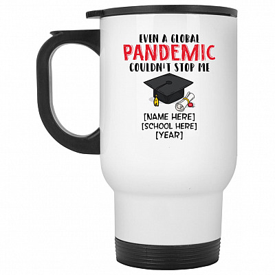 14 oz. White Travel Mug