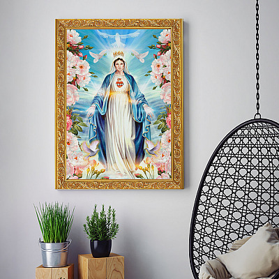 Alternative view of The Immaculate Conception Of Mary Framed Canvas - Our Lady Heart Of Mary Unframed Poster
