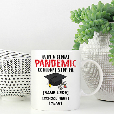 Alternative view of Personalized Ev-en The Global Pandemics Couldn't Stop Me Mug - Beer Stein - Water Bottle - Color Changing Mug