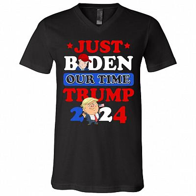Biden Shirt, Black, V-Neck T-Shirt
