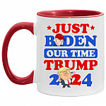 Biden Accent Mug, White/Red, 11 oz. Accent Mug