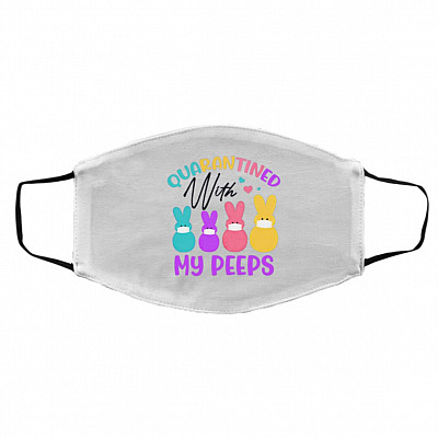 Quarantine Mask, White, Cloth Face Cover – Medium/Large