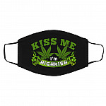 Kiss Me I'm Highrish St. Patrick's Day, Black, Cloth Face Cover – Medium/Large Kiss Me I'm Highrish St. Patrick's Day, Black, Cloth Face Cover – Medium/Large
