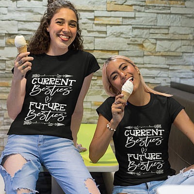 Alternative view of Current Besties And Future Besties T-Shirt - Matching Best Friends Gift Shirt