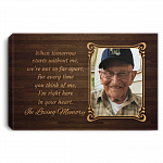 Personalized Custom Photo In Loving Memory Memorial Framed Canvas - Unframed Poster - Sympathy Gift For Loss, White, 0.75'' Framed Canvas