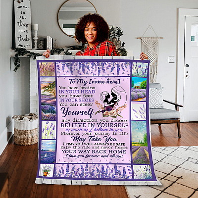 Alternative view of Personalized to My Daughter I Love You Forever and Always Fleece Blanket - Sherpa Blanket - Woven Blanket