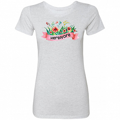 flower, Heather White, Premium Ladies T-Shirt