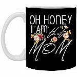 Honey Mug, Black, 11 oz. White Mug