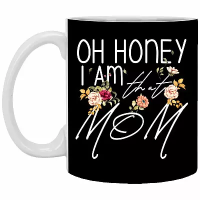 Honey Mug, Black, 11 oz. White Mug