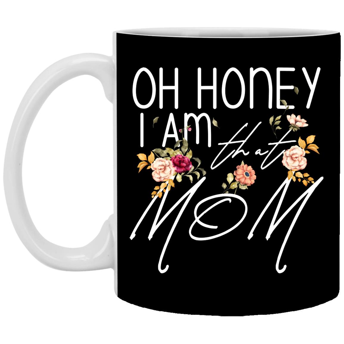Honey Mug, Black, 11 oz. White Mug