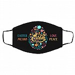 Happy Easter, Black, Cloth Face Cover – Medium/Large Happy Easter, Black, Cloth Face Cover – Medium/Large