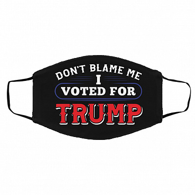 Don't Blame Me Mask, Black, Cloth Face Cover – Medium/Large