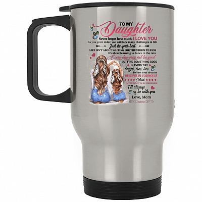 14 oz. Silver Travel Mug