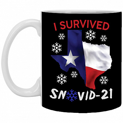 Snovid Mug, Black, 11 oz. White Mug