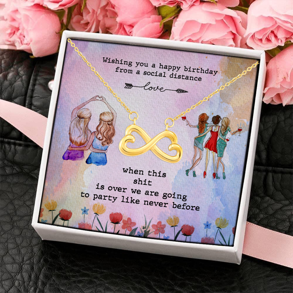 10KNG. Quarantine Birthday (8) Infinity Heart Necklace (Gold) 4