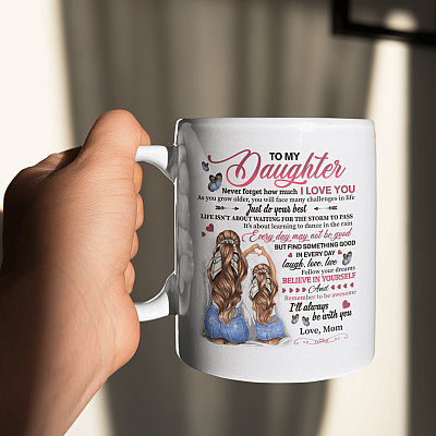 Alternative view of To My Daughter Never Forget How Much I Love You Mother Daughter Gift Coffee Mug - Water Bottle