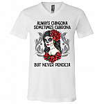 Mexican Girl Shirt, White, V-Neck T-Shirt