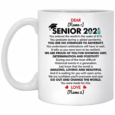 Personalized Senior, White, 11 oz. White Mug