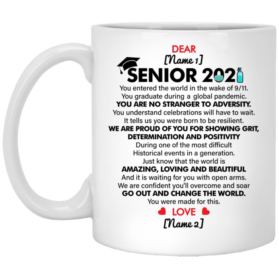 Personalized Senior, White, 11 oz. White Mug