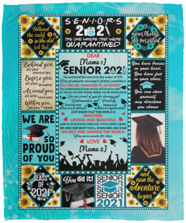 Personalized 2021 Blanket, White, Cozy Plush Fleece Blanket - 50x60 Personalized 2021 Blanket, White, Cozy Plush Fleece Blanket - 50x60