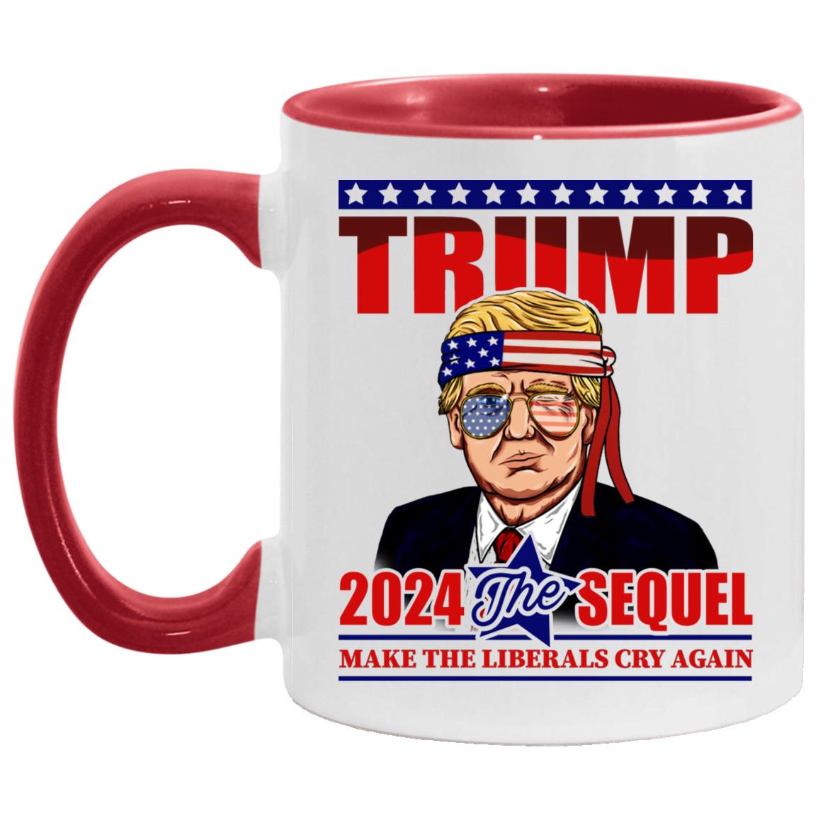 trump mug, White/Red, 11 oz. Accent Mug