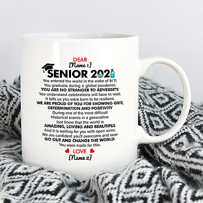 Alternative view of Personalized Senior 2021 You Entered The World You Graduate During Global Pandemic Graduation Coffee Mug