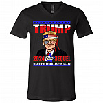 trump vneck, Black, V-Neck T-Shirt trump vneck, Black, V-Neck T-Shirt