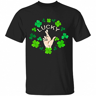 Lucky Fingers, Black, Unisex T-Shirt